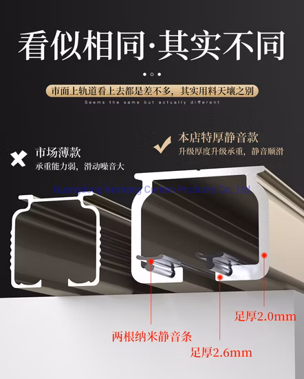 Wholesale Wholesale Good Quality Highlighter Electrophoresis Quiet Smooth Strong and Durable Aluminium Alloy Silent Aluminum Alloy Square Curtain Track 2.6mm
